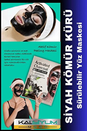 Saf Kömür ve Siyah Kağıt Yüz Maskesi Kömürün Emici Gücü 1 Adet Yüz Maskesi Gözenek Için Temizleyici