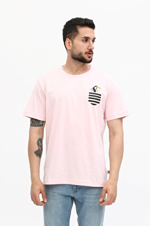 Oversize Papağan Pembe T-Shirt