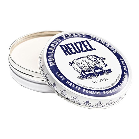 Reuzel Clay Matte Pomade Erkekler için Saç Şekillendirici Krem 113Gr