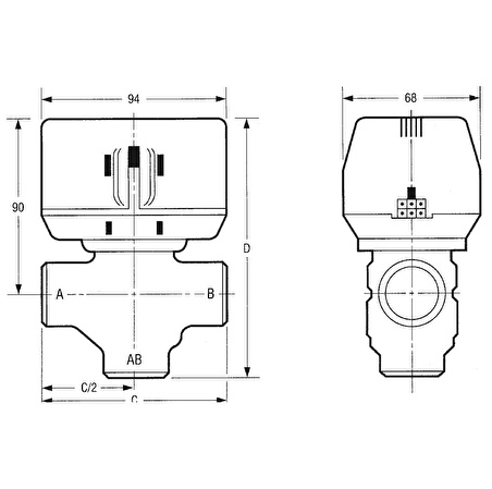 Honeywell Home Üç Yollu Motorlu Vana Gövdesi 1'' - VCZMP6000/E