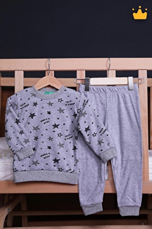 Babyhola 1-6 Yaş Unisex Kız Erkek Çocuk Pijama Takımı Ev Giyim Eşofman Takımı