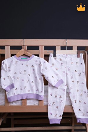 Babyhola 1-6 Yaş Unisex Kız Erkek Çocuk Pijama Takımı Ev Giyim Eşofman Takımı