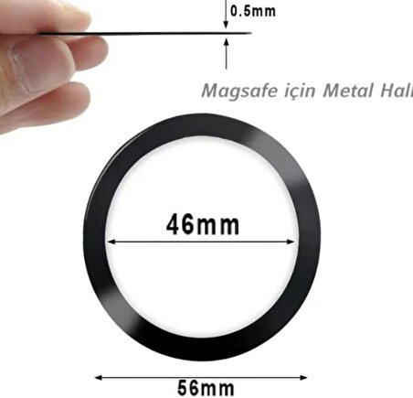LivX Power Mıknatıslı Metal Magsafe Halka Yüzük Ring Iphone 8ve Üstü Model Uyumlu Gümüş 4'lü Paket