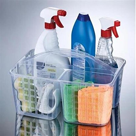 SEFAM HOME Mutfak ve Banyo Dolap İçi Temizlik Malzemesi Düzenleyici Sepet