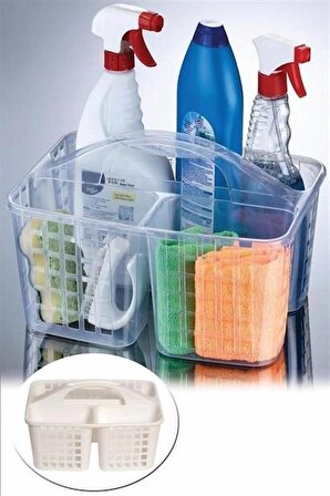 SEFAM HOME Mutfak ve Banyo Dolap İçi Temizlik Malzemesi Düzenleyici Sepet