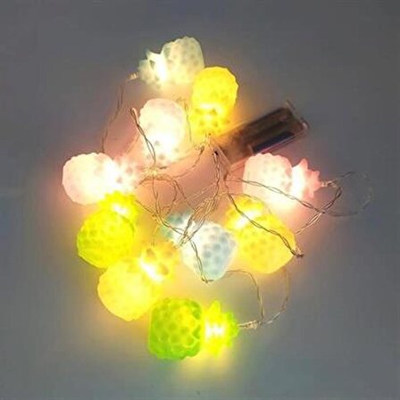 SEFAM HOME Karışık Renk Dekoratif Ananas Dolama 10’lu Şerit Led Işık Zinciri