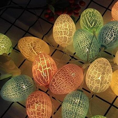 SEFAM HOME 10lu Renkli Yumurta Şeklinde Dekoratif Dolama Led Aydınlatma