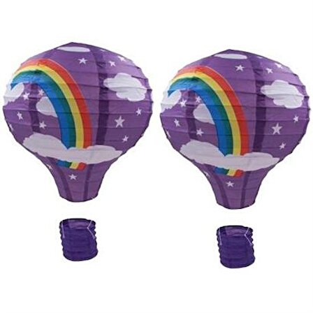 SEFAM HOME Dekoratif Renkli Kağıt Dilek Feneri Balonu Renkli Uçan Balon