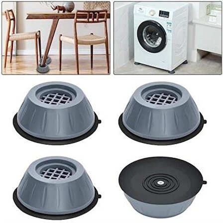 SEFAM HOME Çamaşır Makinesi Sarsıntı Titreşim Ses Önleyici Kaydırmaz Ayak 4lü Set