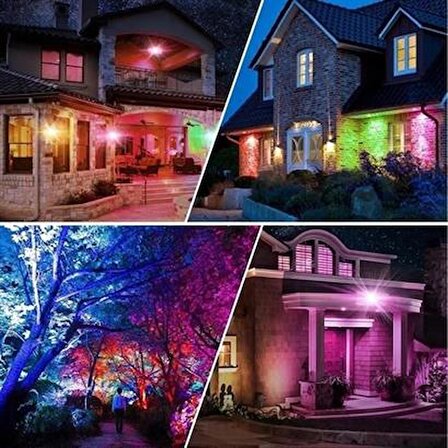 SEFAM HOME Kumandalı Led Işık Dış Cephe Aydınlatması Çok Renkli RGB Led Panel Işık PartiLed Aydınlatma