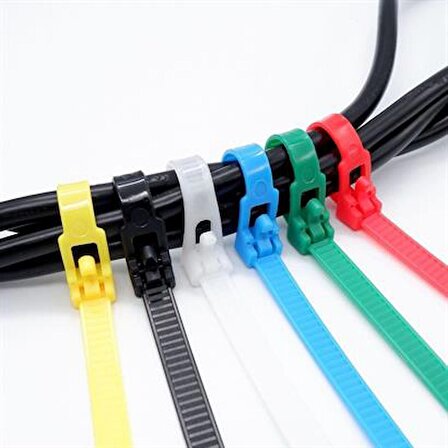 BUFFER® 30 Parça Plastik Kablo Kelepçe Seti Kablo Düzenleyici Bağlama Bantları