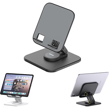 Pmr Dudao F10S 360 Derece Dönebilen Katlanır Ipad Tablet Standı Siyah