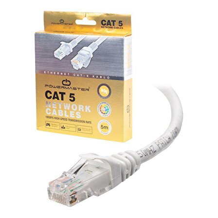 Powermaster Cat 5 5 Metre Network Patch Ethernet Kablosu