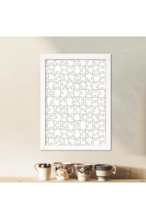 Puzzle Ve Yapboz Çerçevesi 2000 Parça Için 96cmx68cm Ebatında Beyaz