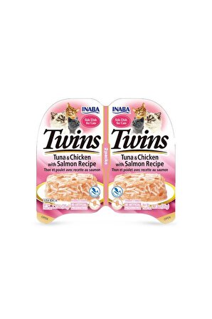 Twins Somonlu ve Tavuklu Kedi Atıştırmalık 2x35 Gr