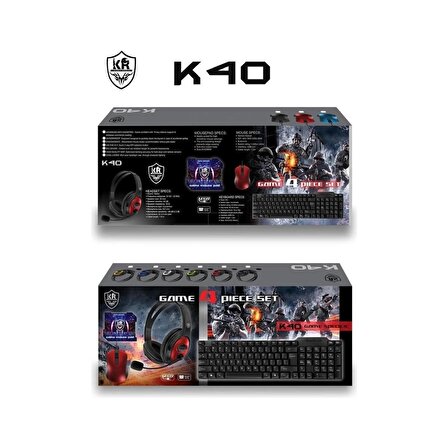 BESTCOM  K40 Oyuncu Kulaklık Klavye Mouse ve Ped Takım Gaming Set