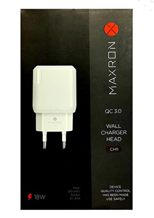 Maxron 18W QC 3.0 Usb Şarj Başlıgı 5V-3A