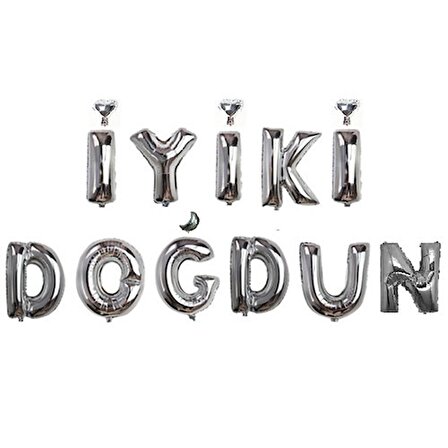 İYİKİ DOĞDUN GÜMÜŞ FOLYO BALON