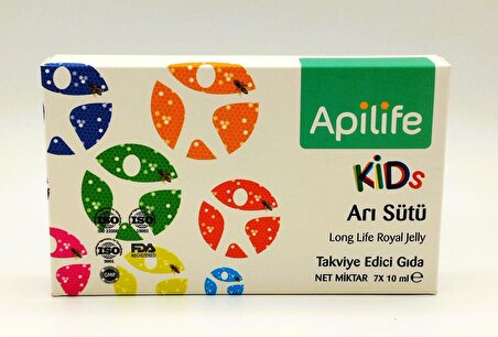 Apilife Kids Arı Sütü 7 x 10 ml