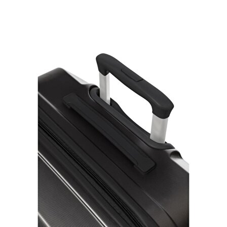 DZC KUZENLER AVM Abs Premium Tonaton 3'lü Valiz Seyahat Seti - Model:500.02 Koyu Gri Füme