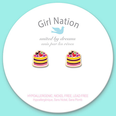 Girl Nation Cutie Studs Küpe - You've Got a Piece of my Tart