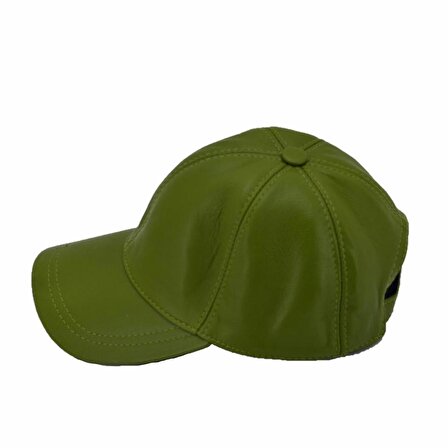 Ayarlanabilir Deri Şapka Yeşil