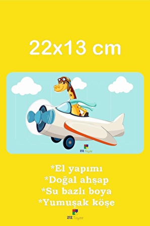 Eğitici Öğretici Sevimli Uçak+Sevimli Köpekler Dikey 10 Parçalı Ahşap Çubuk Yap Boz Puzzle 2li Set