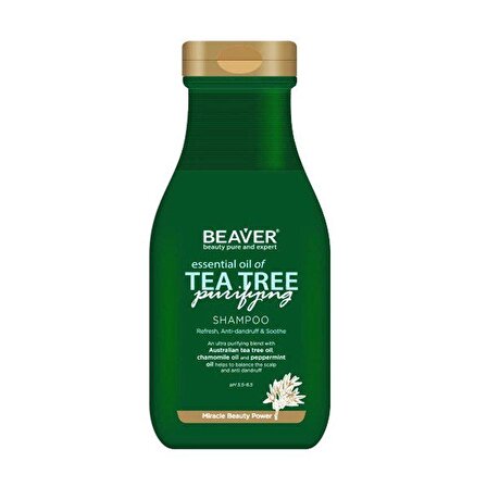 Beaver Tea Tree Tüm Saçlar İçin Canlandırıcı Avustralya Çay Ağacı Yağlı Şampuan 60 ml