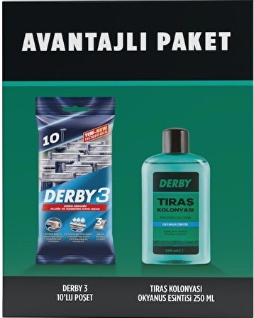 Derby Karma 2Li Set Erkek Traş Bıçağı 10 Lu (Traş Kolonyası 250ML Hediyeli) + Lady Traş Bıçağı 14 Lü