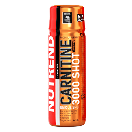 Nutrend L-Carnitine Shot 3000 mg 20 Ampul Portakal Aromalı