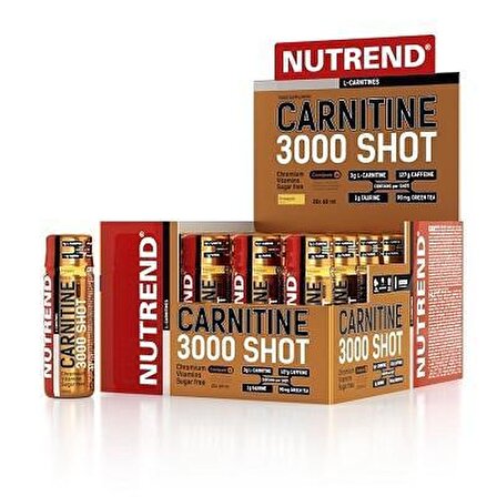 Nutrend L-Carnitine Shot 3000 mg 20 Ampul Portakal Aromalı