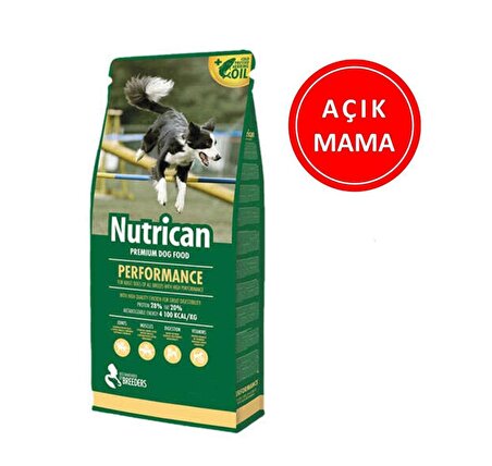 Nutrican Performance Tavuk Etli Aktif Köpek Maması 1 Kg AÇIK