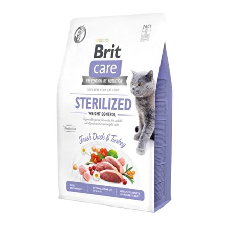 Brit Care Hypo-Allergenic Ördekli Tahılsız Kısırlaştırılmış Kedi Maması 2 kg