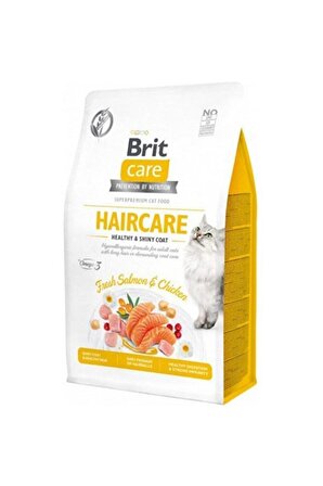 Britcare Hipoalerjenik Haircare Tavuk Ve Somonlu Tahılsız Deri Ve Tüy Bakım Kedi Maması 400 gr