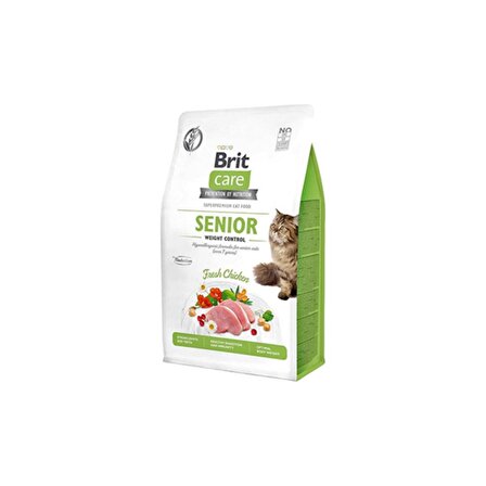 Brit Care Weight Control Senior Tavuk Etli Tahılsız Yaşlı Kedi Maması 2 Kg