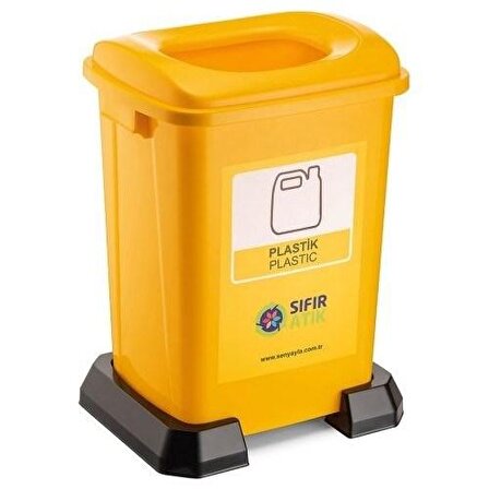 BvLX Sıfır Atık Geri Dönüşüm Çöp Kutusu Kovası 50 lt 4'lü Set