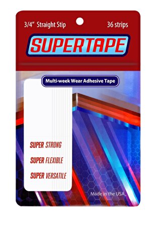 True Tape SUPERTAPE Protez Saç Bandı 36 Adet Düz (2cm x 7,5cm) 3/4" 