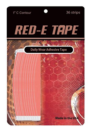 True Tape Red-E Tape Protez Saç Bandı Oval Geniş " 1C Contour " (2.5 Cm X 7.5 Cm) 36 Adet