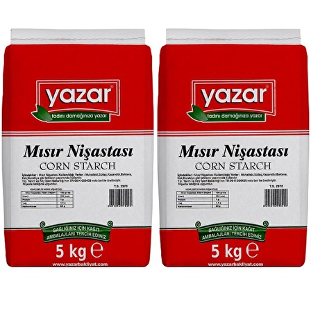 Yazar Mısır Nişastası 5 Kg x 2 Paket