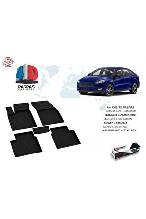 Ford Focus 4 4d Havuzlu Paspas Siyah 2018 ve Sonrası Uyumlu