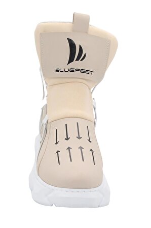 Bluefeet 0338 Bej Boğazlı Uzun Günlük Erkek Spor Ayakkabı