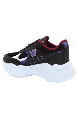 Bluefeet Mf0203 Siyah Mor Günlük Kadın Spor Ayakkabı