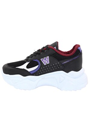 Bluefeet Mf0203 Siyah Mor Günlük Kadın Spor Ayakkabı