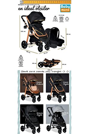 8 In 1 Set 940 Corso Travel Sistem Bebek Arabası 505 Anne Yanı Sepet Beşik