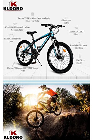 Xk500 4.2 24 Jant Bisiklet 24 Vites Mekanik Disk Fren Dağ Bisikleti