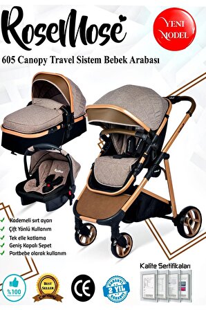 605 Canopy Çift Yönlü Travel Sistem Travel Sistem ( Seyahat Sistem ) Bebek Arabası