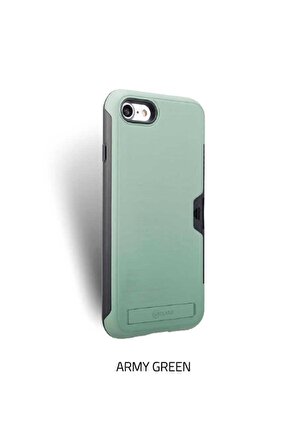 Apple iPhone 8 Uyumlu Kılıf Roar Awesome Hybrid Kapak Koyu Yeşil