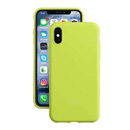 Apple iPhone XS Uyumlu Kılıf Roar Jelly Kapak Yeşil