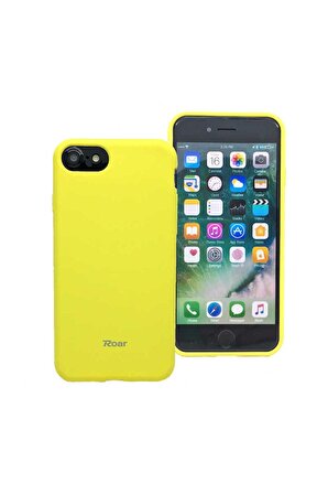 Apple iPhone SE 2020 Uyumlu Kılıf Roar Jelly Kapak Sarı