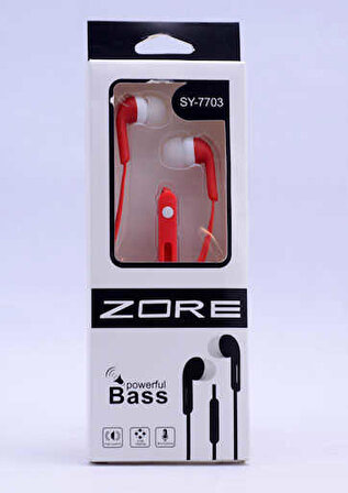 Zore SY-7703 Mp3 Stereo Kulaklık (Kırmızı)